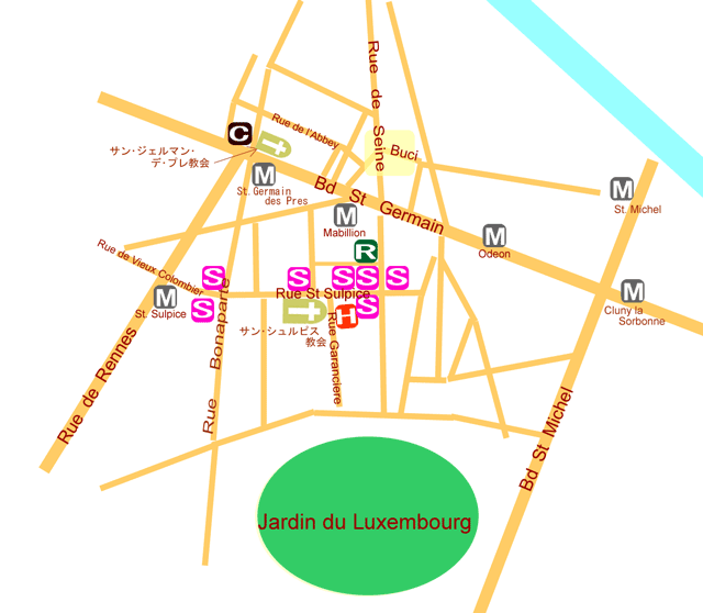 サンジェルマンデプレ地図